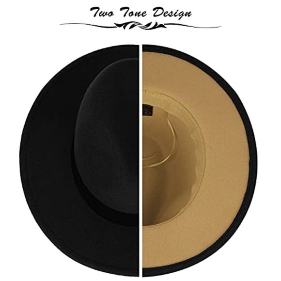 Classic Felt Fedora Hat Adjustable Size Wide Brim Elegant Retro Chic Style main image 6